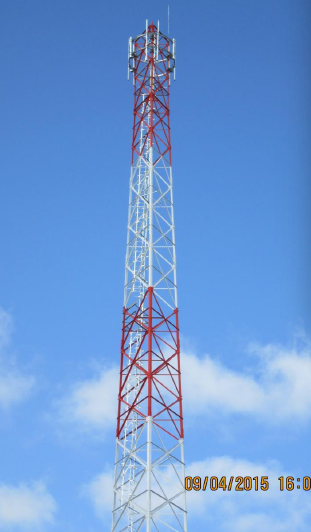 60m Self-Supported Angular Tower of Telecommunication Infrastructure