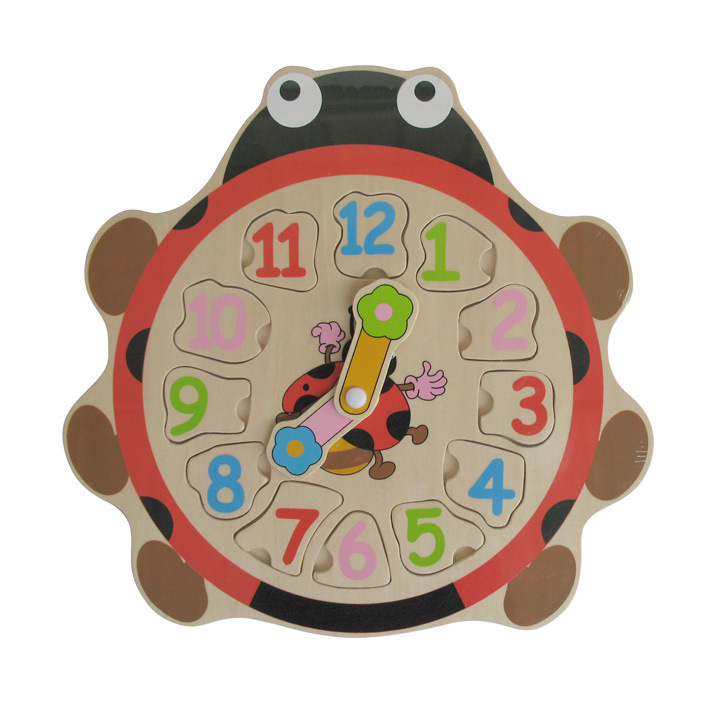 Wooden Ladybird Educational Toys Wooden Clock Puzzle