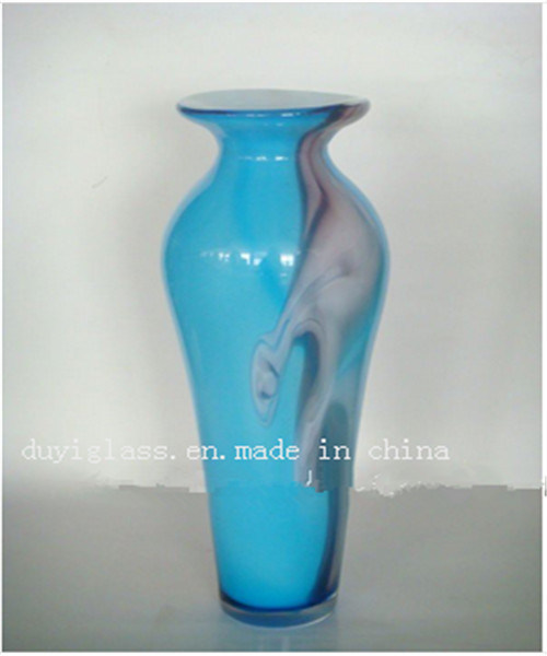 Blue Decoration Craft Glass Vase