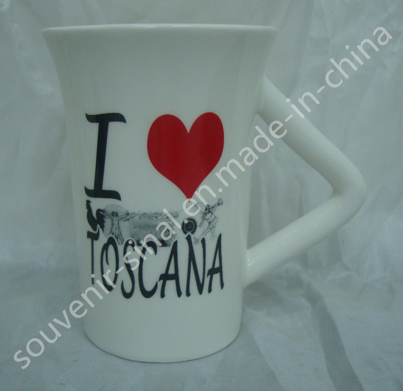 Ceramic Mug, Porcelain Cup, Decal Mug