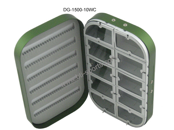 10 Compartments Aluminium Dry and Nymph Fly Fishing Box