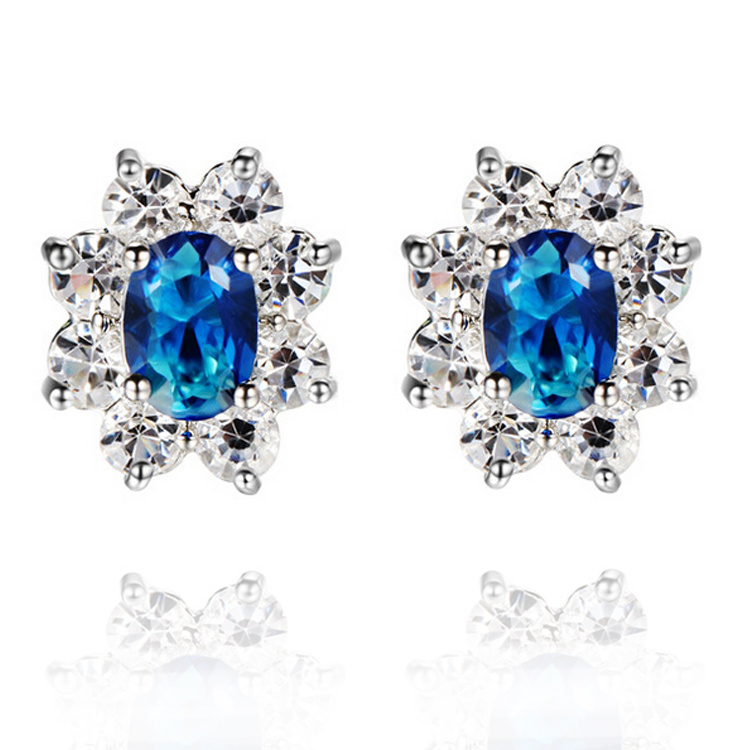 Fashion Smile Jewelry Accessories Ocean Blue Stud Earring