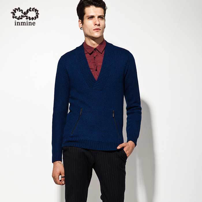 ODM Pure Colour V Neck Pullover Sweater Garment