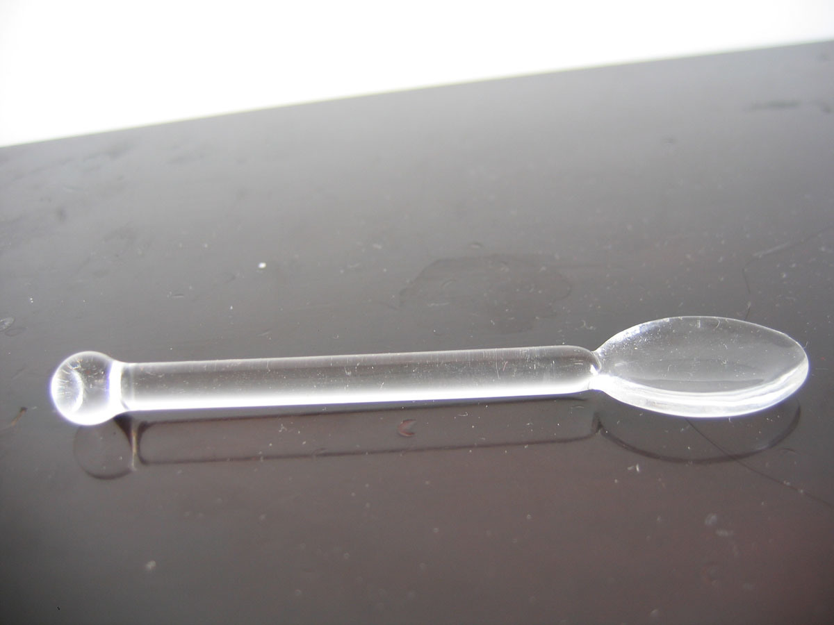 Glass Spoon and Glass Stirring Rod