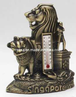 Custom Metal Lion Souvenirs with Thermometer (SS-11)