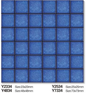 Tiles Designed for Pools by Porcelain Body in Blue Color