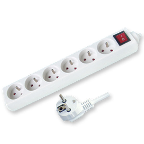 3 4 5 6 Way French Extension Socket with The Switch