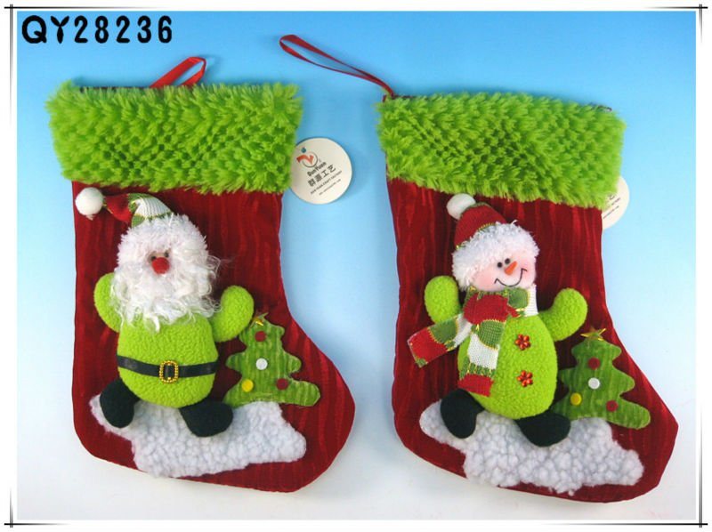 OEM Design Classic Fabric Christmas Stockings