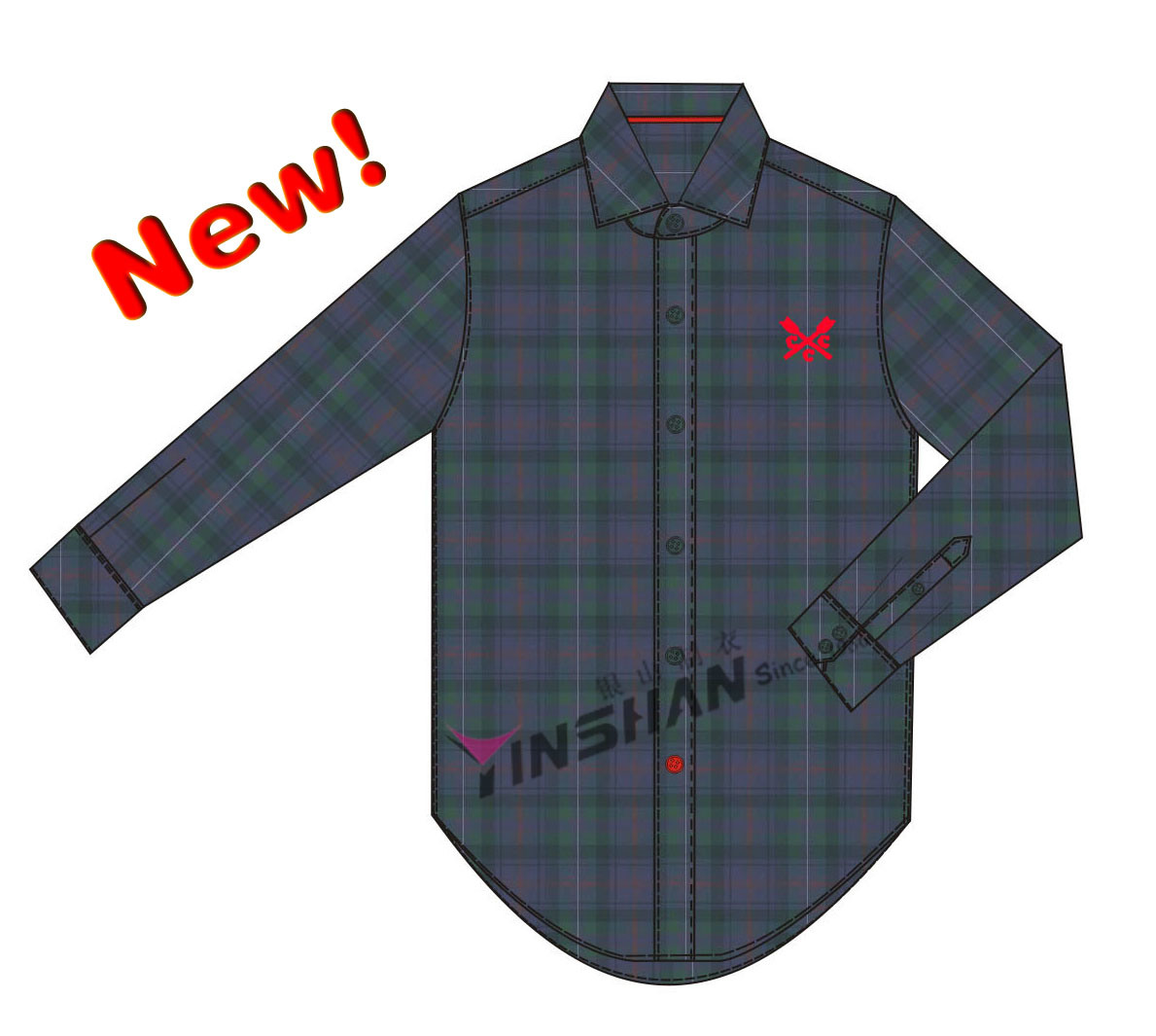 Men's New Designed Embroidery Shirt (MDZ1208-0108)