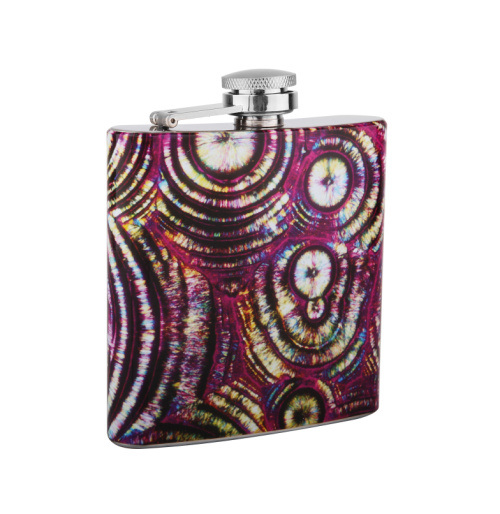 Luxury Hip Flask Made of Stainless Steel with Leather Bound