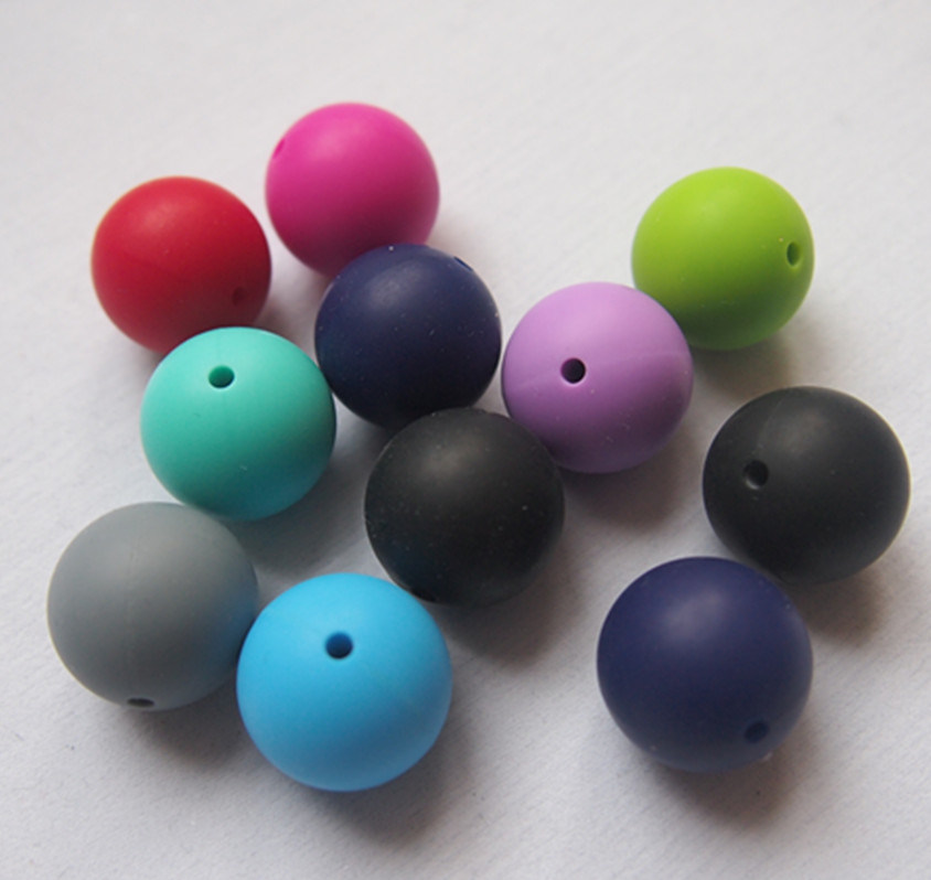 Silicone Round Beads for Silicone Teething Jewelry (Ref#07)