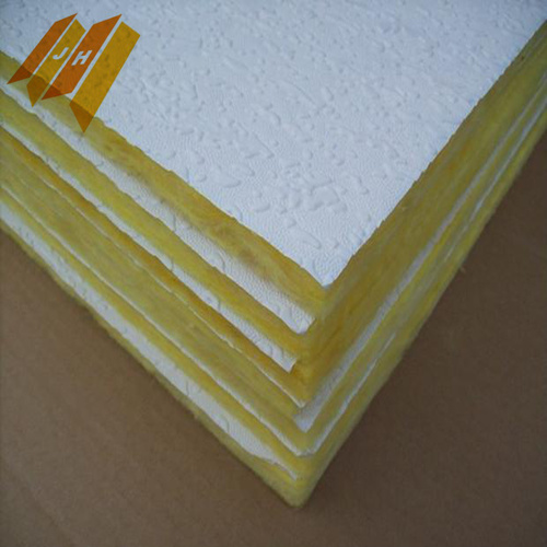 PVC Drop Heat Insulation Fiberglass Wool Ceiling Board (24-96kg/m3)