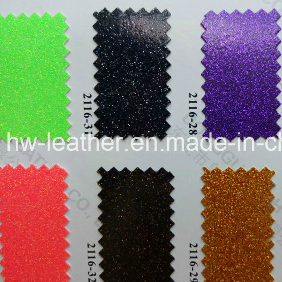 High Quality Glitter PU Leather for Jewelry Box Hw-864