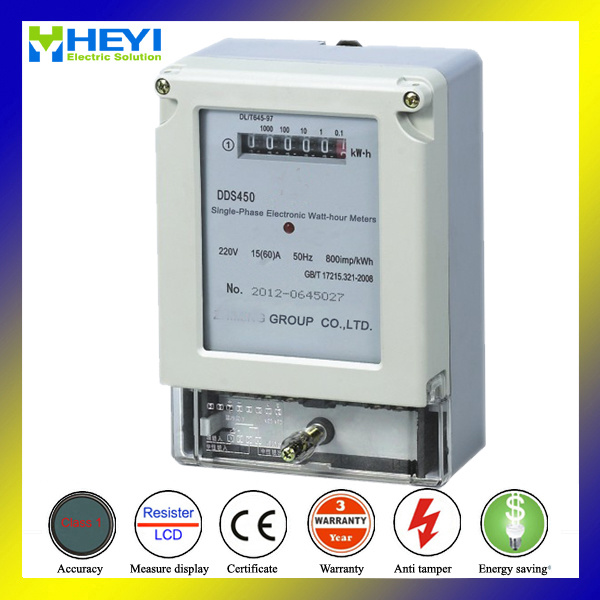 Hot Sell Single Phase Two Wire Register Display 2015 Electric Energy Meter