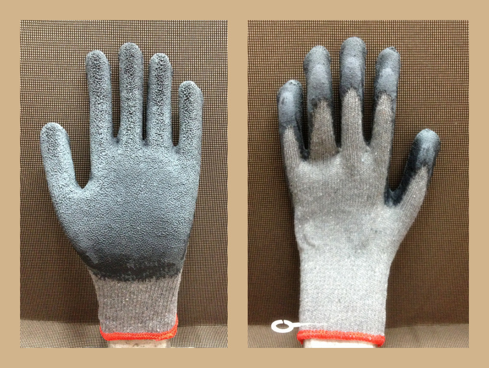 Latex Crinkled Work Glove Hylc006