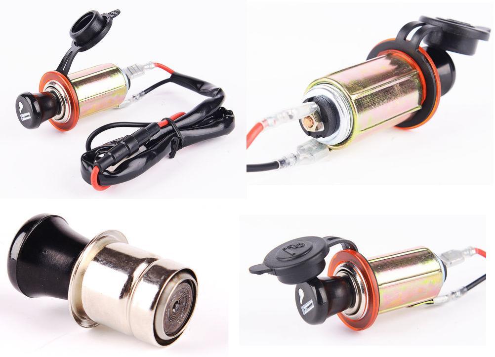 12-24V10A Waterproof Motorcycle USB Phone Power Socket Charger Cigarette Lighter
