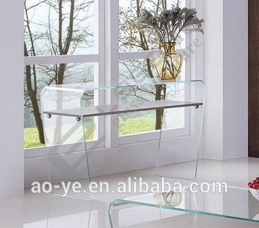 Glass Console Table with Plywood (S1059)