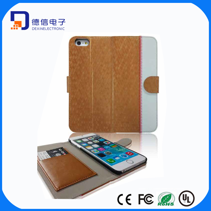 High Quality Leather Cell Phone Case for iPhone 6 (LC-C006)