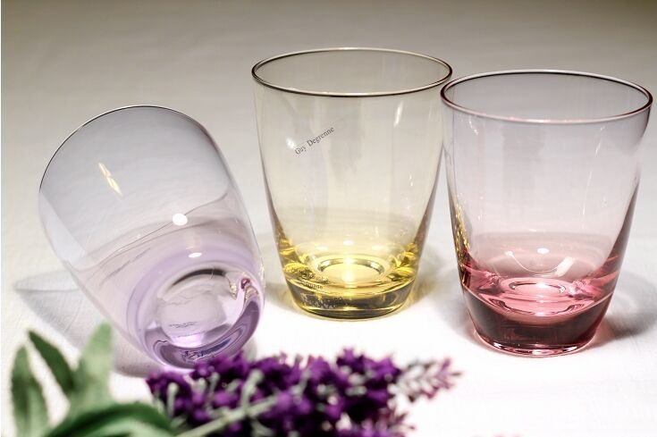 Printed/Colored Glass Water Cups, Mugs, Glassware