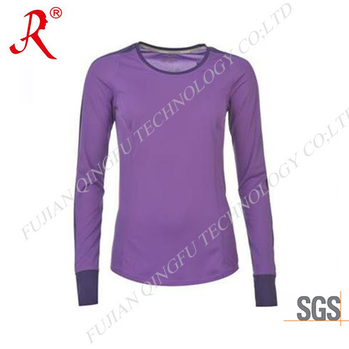 High Elasticity Women' S Long Sleeve Sport T-Shirt Qf-S186)