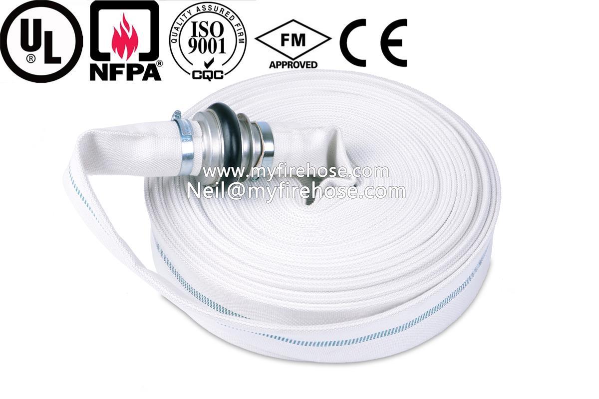 PVC High Temperature Resistant Braided Fire Hose Price. Lighter and Thinner and More Soft with Coupling and Nozzle