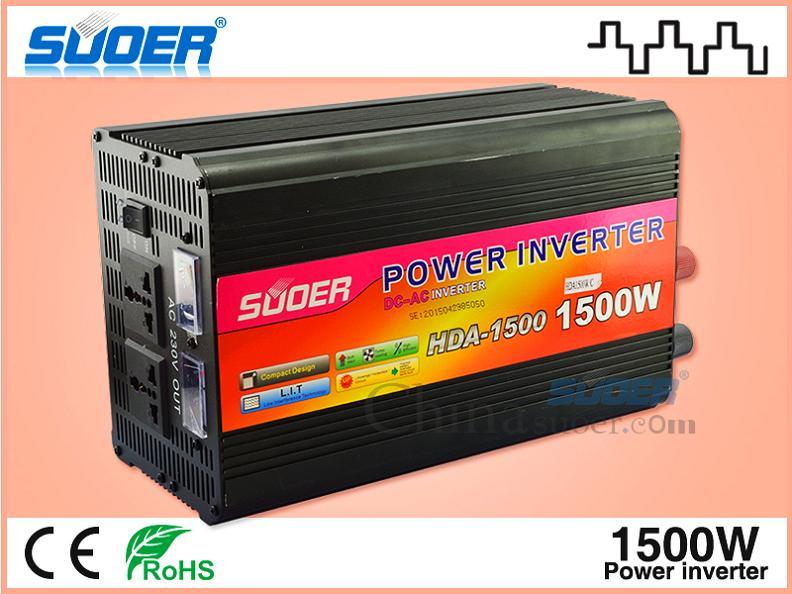 Suoer Good Quality 12V 1500W Power Inverter with Charger (HDA-1500C)