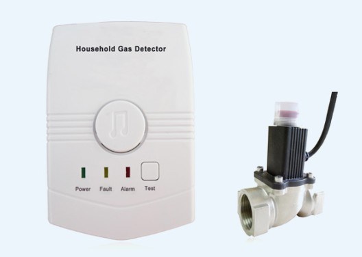 OEM China Combustible Gas Alarm Wall Mounted Natural Gas/LPG/Coal Gas Leak Detector with Solenoid Valve Checking Alarm Security System
