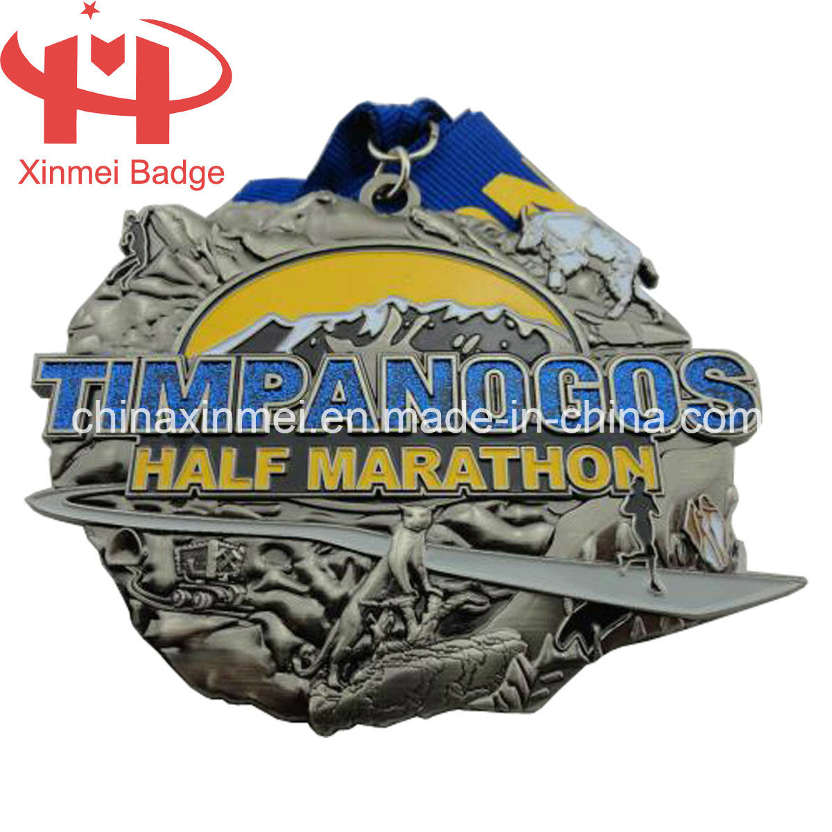 Quality Products Zinc Alloy Souvenir Medal with Lanyard