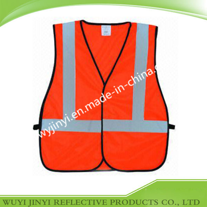 Wholesale Reflective Safety Orange Vest with Reflective Tape