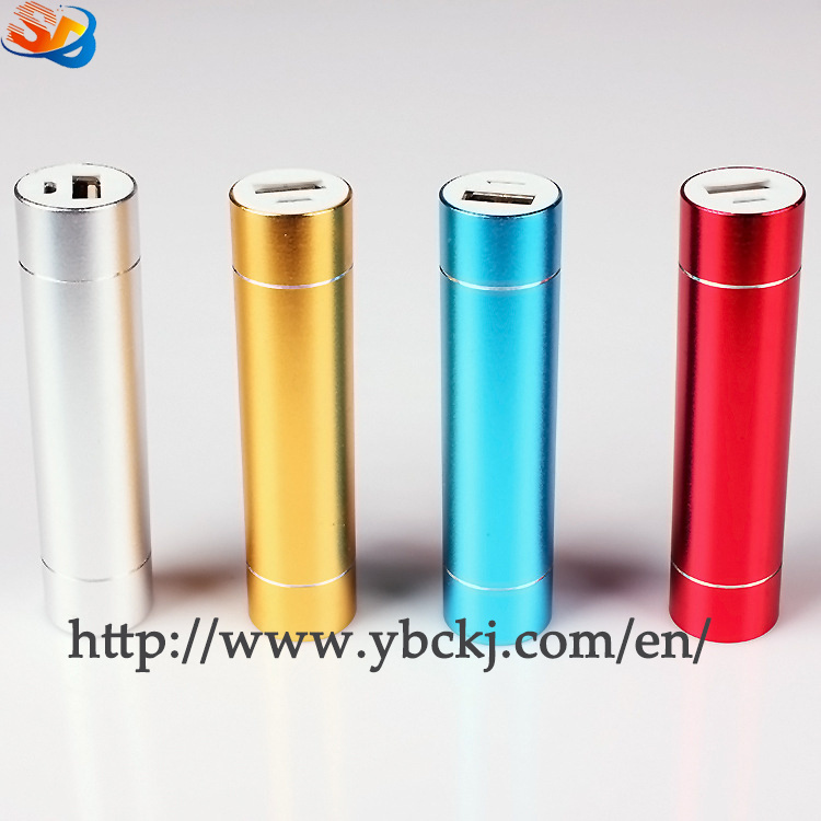 Colorful Tube Style Mobile Power Bank with Flashlight