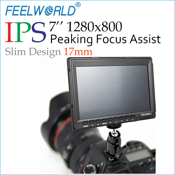 7 Inch Portable HD 1080P LCD Monitor Camera Slider DSLR with Video Audio HDMI Input