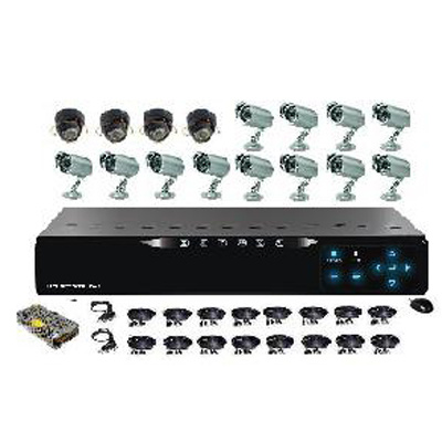 16CH H. 264 Security Camera System Security DVR Kit