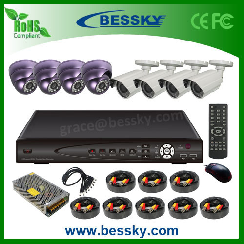 8CH H. 264 DVR IR Camera CCTV System (BE-8108V4ID4RI42)