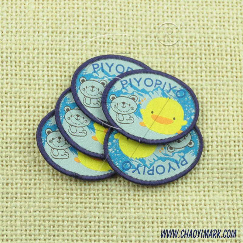 High Quality Woven Badges for Children's Clothing 222