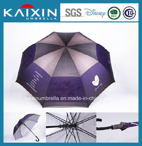 Polyester Coated Silver Golf Straight Umbrella