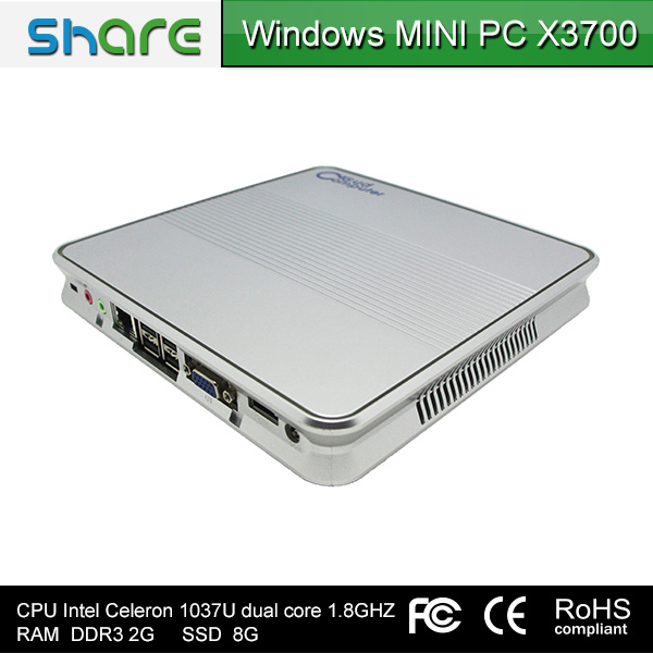 Windows Embedded Mini PC 2GB RAM 8GB SSD Support WiFi HDMI VGA for School