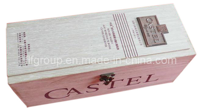 Custom Logo Printed Unfinished Wooden Wine Packaging