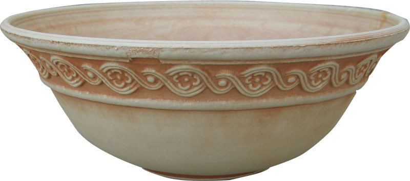 Fiber-Clay Vintage Bowl Flower Pot (0861) (12