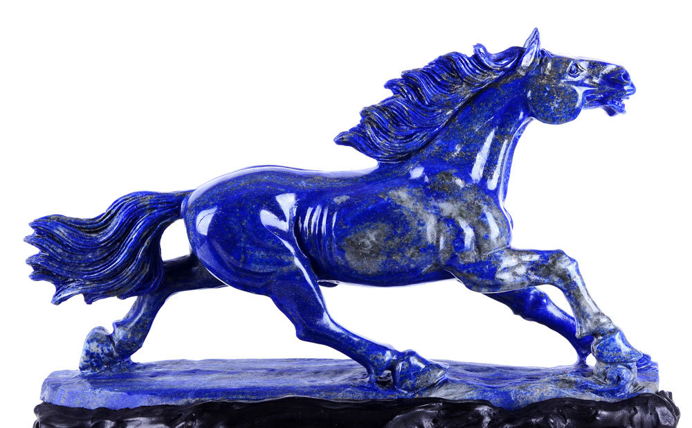 Lapis Lazuli Horse Stone Sculpture Animal Sculpture (W75)