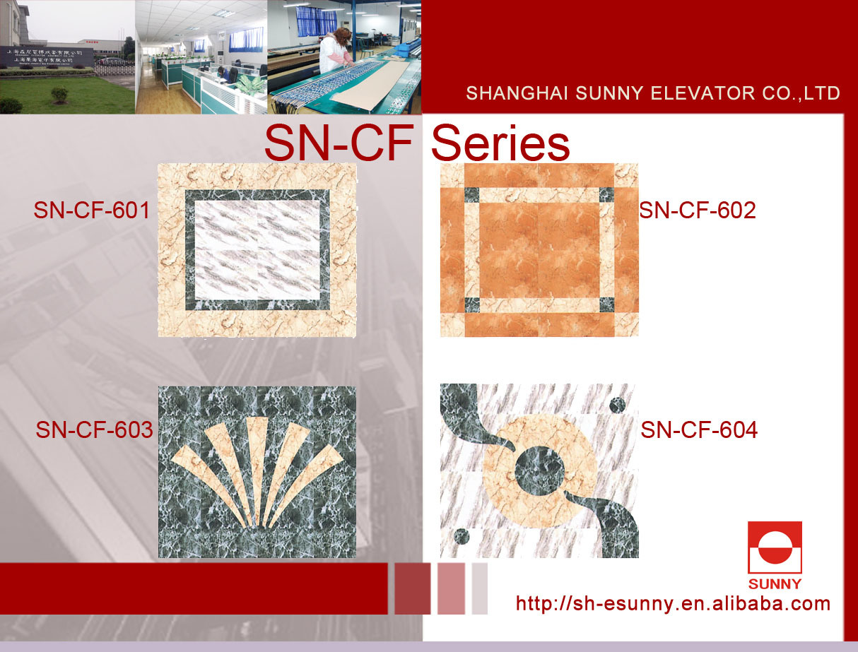 Elevator Car Floor Decoration in PVC Marble-Line (SN-CF-601)