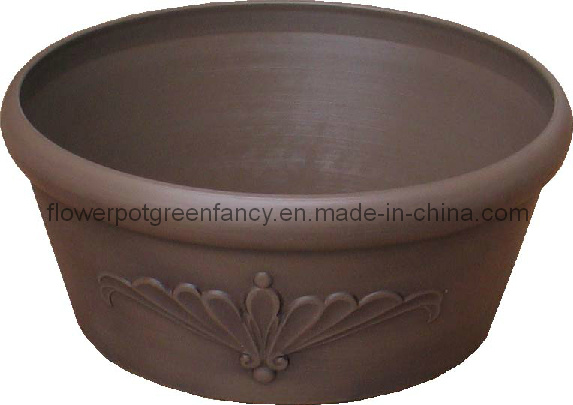 Fiber-Clay Vintage Bowl Flower Pot (0820) (11.5