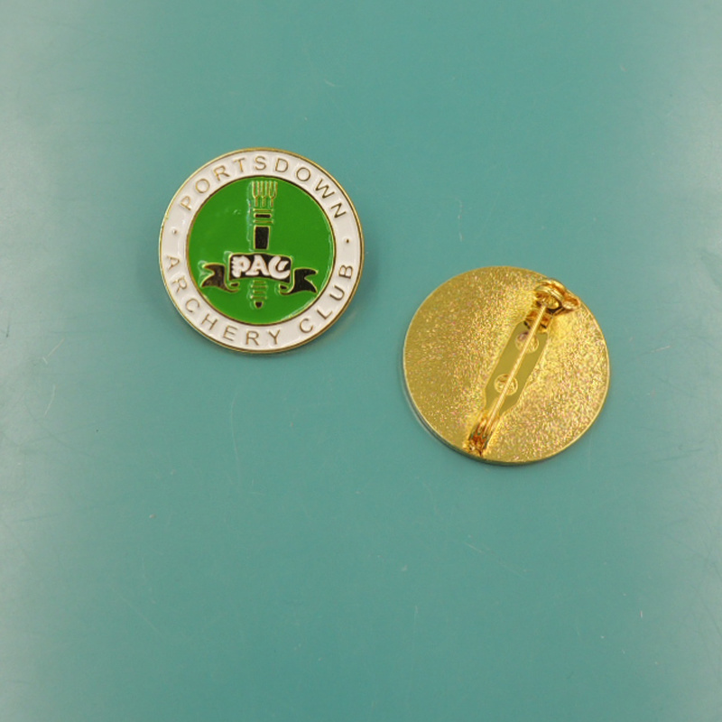 Custom Gold Metal Pin Badge with Safety Pin for Gifts