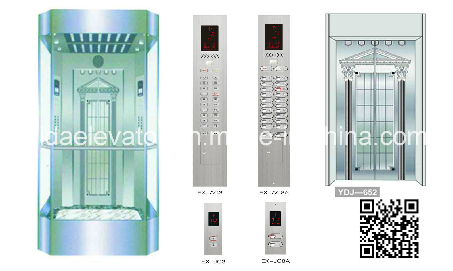 Modern Type Sightseeing Elevator From Professional Elevator Manufacturer