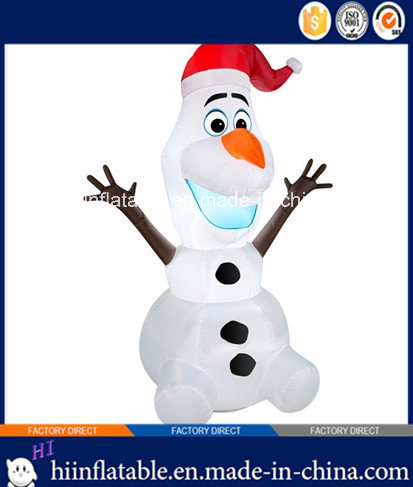 2015 Hot Selling Christmas LED Lighting Inflatable Cartoon Olaf for Decoration
