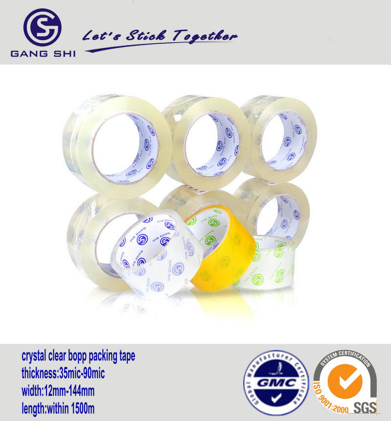 China Manufacturer of Crystal Yellowish BOPP Packing Tape