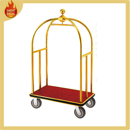 Stainless Steel Hotel Luggage Baggage Plate Cart for Sale