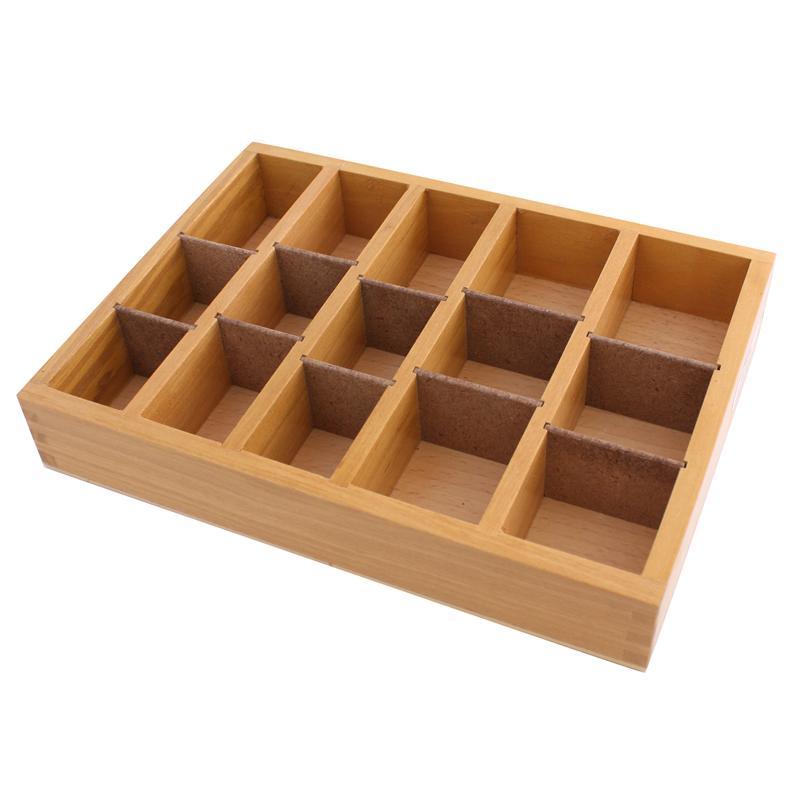 Handwork Bur Box Holder Organizer with 15 Compartments and Removable Dividers