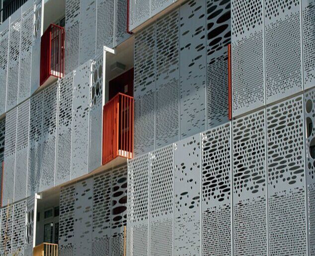 CNC Punched Aluminum Decorative Curtain Wall for Facade