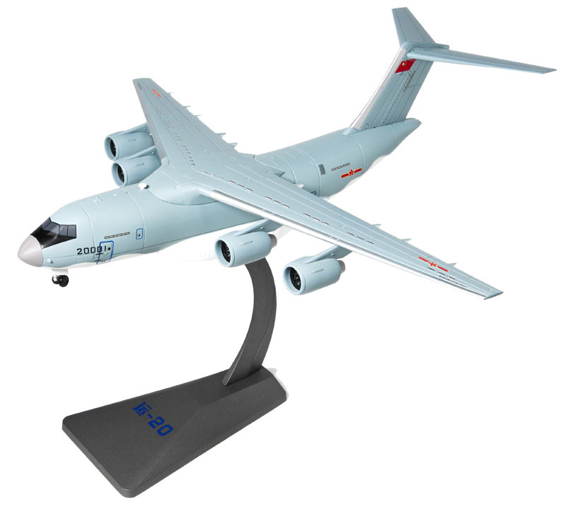 China Factory Die Cast Alloy Y-20 Heavy Transport Aircraft Model in 1: 144 Scale