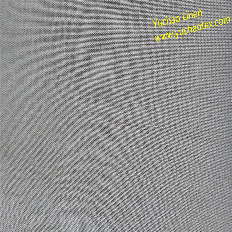 Linen Rayon Blended Grey Fabric (YC02005)